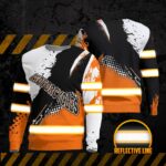 Hi Vis Long Sleeve Shirts Reflective Orange Safety For Motorcycle Bicycle, Runner, Working