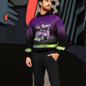 Hi Vis Lady Drives Big Trucks Real Reflective Personalized 3D All Over Printed Clothing For Truckers, Trucker Wife