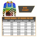 Hi Vis Hoodie Reflective Rainbow US Flag Paint Safety Workwear For Worker, Motorcycle Bicycle, Runner