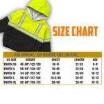 Hi Vis Reflective Black Below Custom Name Kids Hoodie Safety Workwear