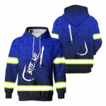 Hi Vis Hoodie Reflective Bite Me Outdoor Safety For Fisherman, Fishing Lovers