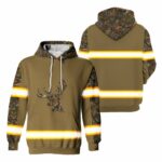 Hi Vis Hoodie Reflective Camo Hunting Safety For Hunters, Hunting Lovers