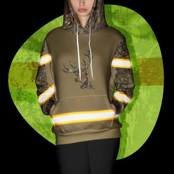 Hi Vis Hoodie Reflective Camo Hunting Safety For Hunters, Hunting Lovers
