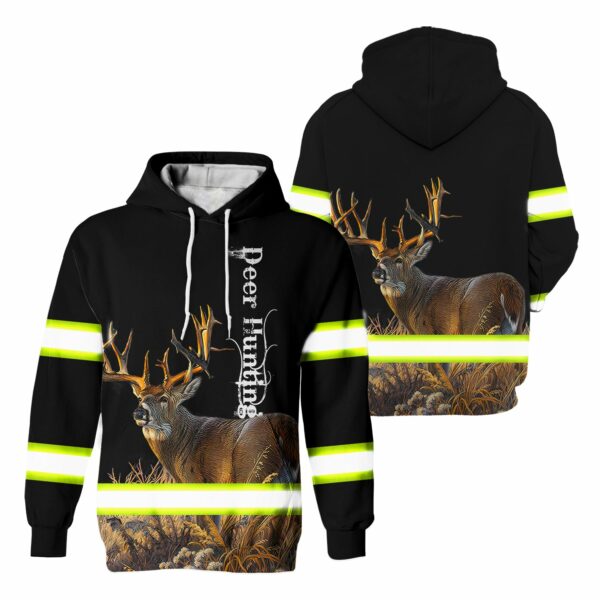 Hi Vis Hoodie Reflective Deer Hunter Hunting Outdoor Safety For Hunters, Hunting Lovers