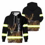 Hi Vis Hoodie Reflective Deer Hunter Hunting Outdoor Safety For Hunters, Hunting Lovers