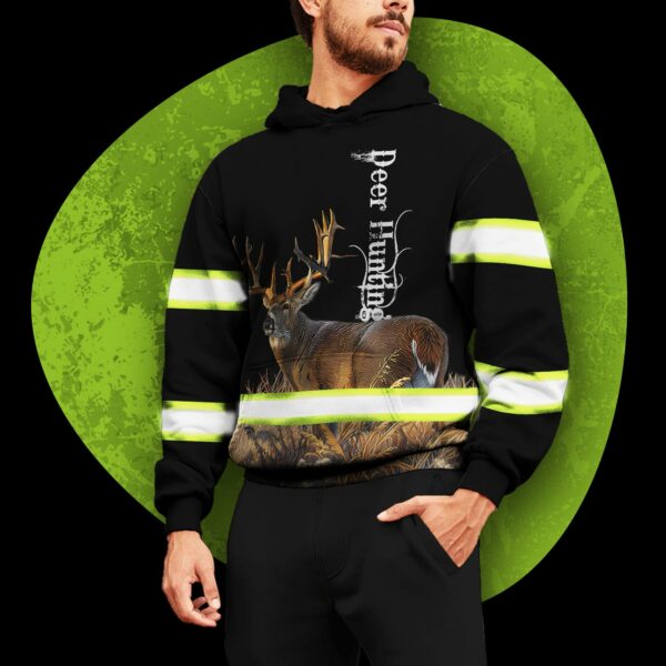 Hi Vis Hoodie Reflective Deer Hunter Hunting Outdoor Safety For Hunters, Hunting Lovers