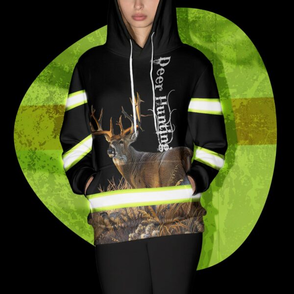 Hi Vis Hoodie Reflective Deer Hunter Hunting Outdoor Safety For Hunters, Hunting Lovers