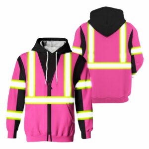 Hi Vis Hoodie Reflective Pink Workwear Safety For Women