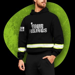Hi Vis Hoodie Reflective Your Feelings Safety For Worker, Runners, Cyclist