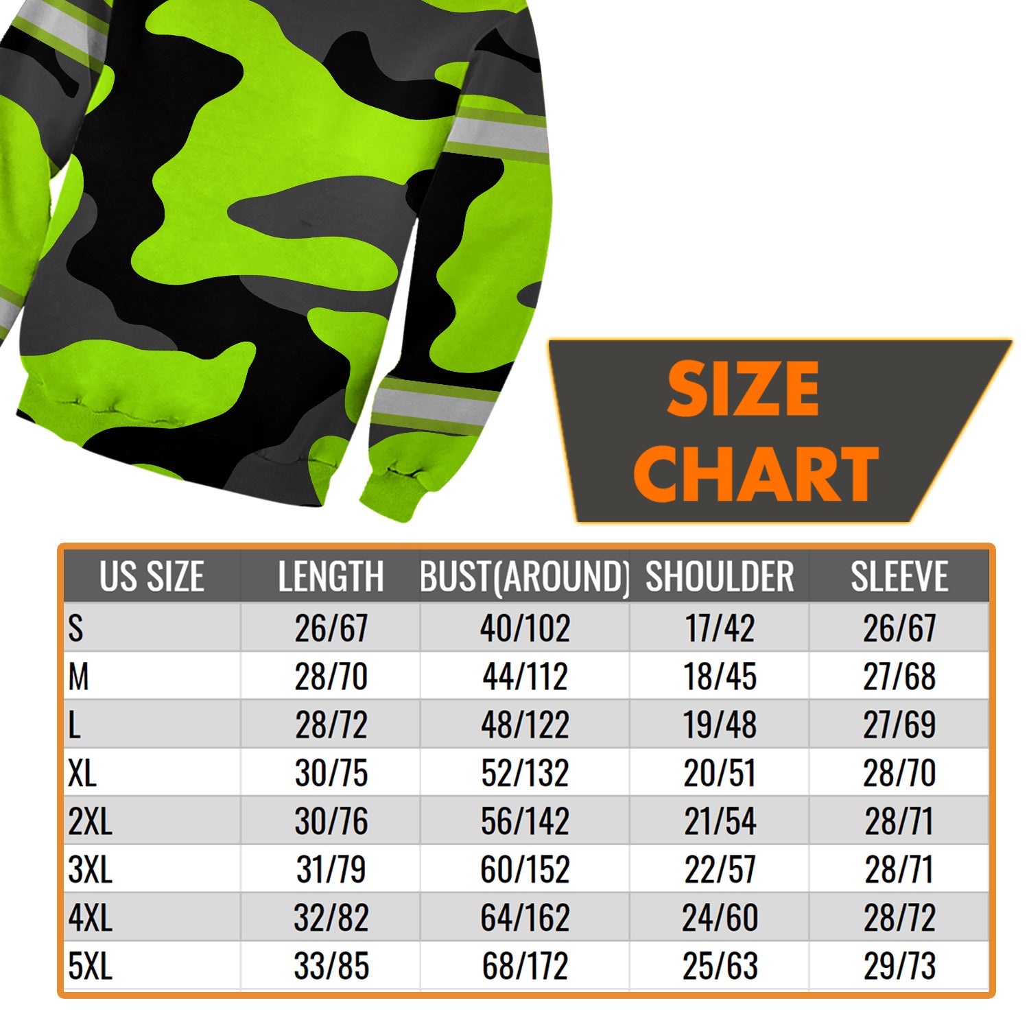 Hi Vis Long Sleeve Shirts Reflective Green Camo Safety