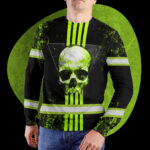 hi-vis-long-sleeve-shirts-reflective-green-skull-safety-for-motorcycle-mc-2