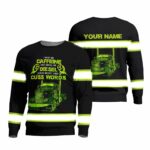 Hi Vis Long Sleeve Shirts Reflective I Run On The Smell Of Diesel Custom Name Safety Workwear For Truckers