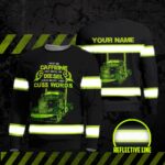 Hi Vis Long Sleeve Shirts Reflective I Run On The Smell Of Diesel Custom Name Safety Workwear For Truckers
