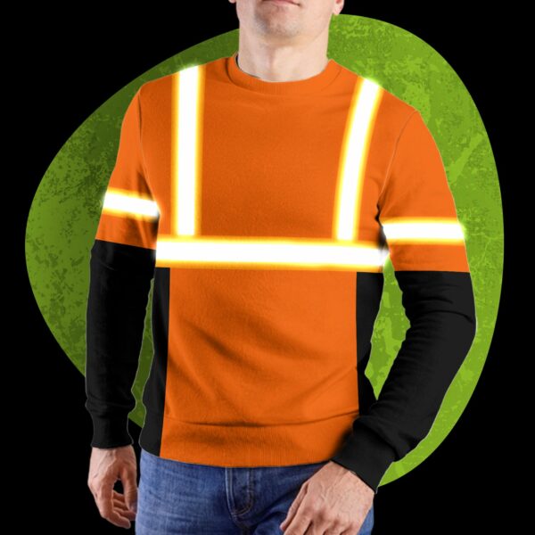 omgivet Anklage chikane Hi Vis Long Sleeve Shirts Reflective Orange and Green Neon Custom Name  Safety For Running, Cycling, Walking and Working