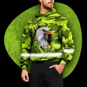 Hi Vis Hoodie Reflective Camo Eagle Safety Workwear