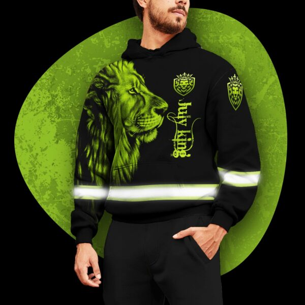 Hi Vis Hoodie Reflective Lion July King Safety Workwear