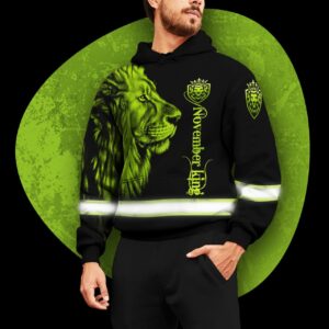 Hi Vis Hoodie Reflective Lion November King Safety Workwear