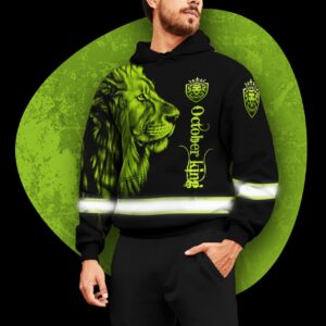 Hi Vis Hoodie Reflective Lion October King Safety Workwear
