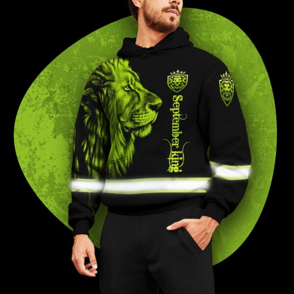 Hi Vis Hoodie Reflective Lion September King Safety Workwear