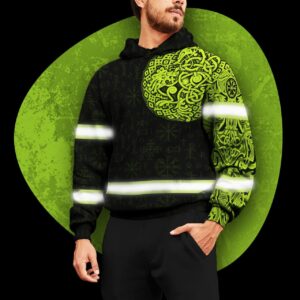Hi Vis Hoodie Reflective Vikings Tattoo Safety Workwear