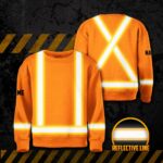 Hi Vis Kids Long Sleeves Reflective Basic Cross Custom Name Safety Workwear