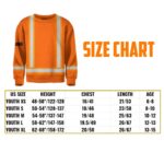 Hi Vis Kids Long Sleeves Reflective Basic Cross Custom Name Safety Workwear