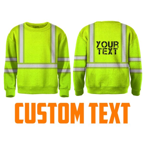 Hi Vis Kids Long Sleeves Reflective Green Black Orange Custom Name Safety Workwear