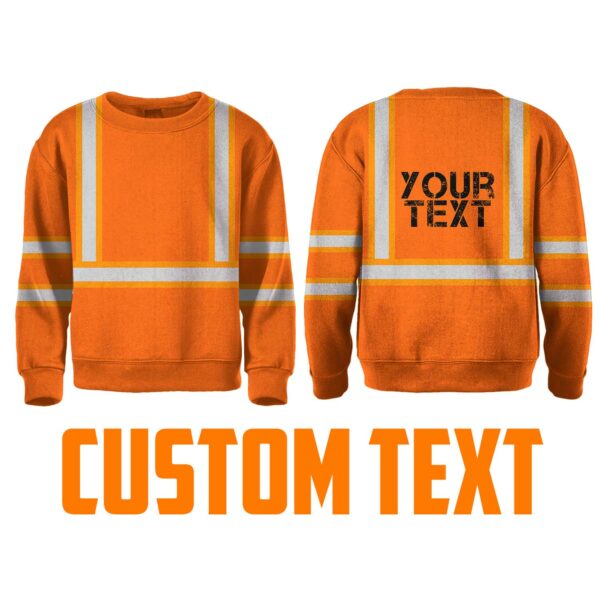 Hi Vis Kids Long Sleeves Reflective Green Black Orange Custom Name Safety Workwear