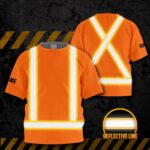 Hi Vis Kids Tshirt Reflective Basic Cross Custom Name Safety Workwear