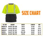 Hi Vis Kids Tshirt Reflective Black Below Custom Name Safety Workwear