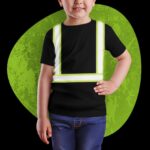 Hi Vis Kids Tshirt Reflective Green Black Orange Custom Name Safety Workwear