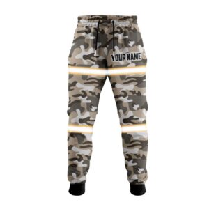 Hi Vis Reflective Camo Custom Name Sweatpants Safety Workwear