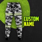 Hi Vis Reflective Camo Custom Name Sweatpants Safety Workwear