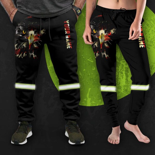 Hi Vis Reflective Eagle Custom Name Sweatpants Safety Workwear