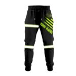 Hi Vis Reflective Flag Green Custom Name Sweatpants Safety Workwear