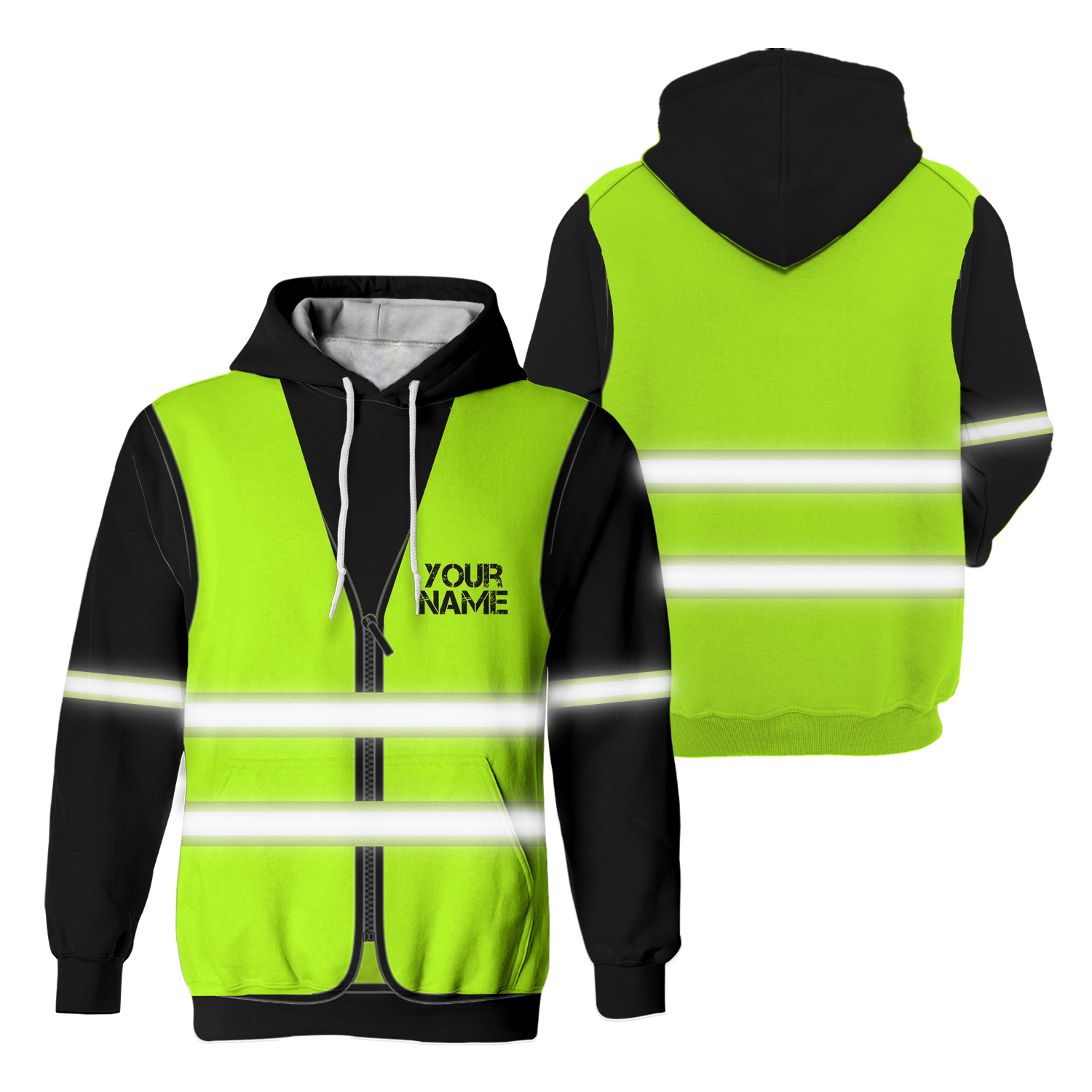 hi-vis-reflective-green-vest-custom-name-hoodie-safety-workwear