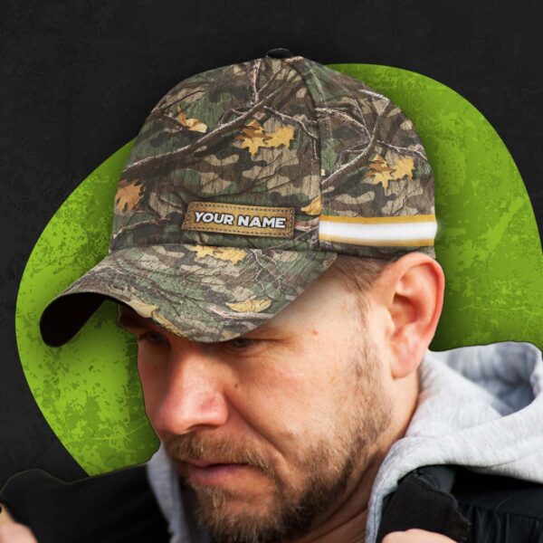 Hi Vis Reflective Hunting Camo Custom Name Cap Safety Workwear For Hunter, Hunting Lover