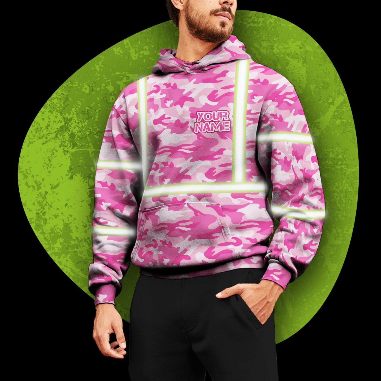 Pink discount camo sweater