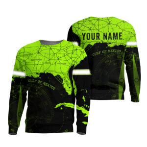 Hi Vis Reflective US Map Custom Name Long Sleeve Safety Workwear