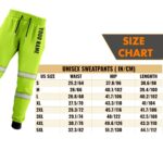 Hi Vis Sweatpants Reflective Green Custom Name Safety Workwear