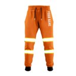Hi Vis Sweatpants Reflective Orange Custom Name Safety Workwear