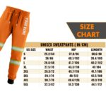 Hi Vis Sweatpants Reflective Orange Custom Name Safety Workwear