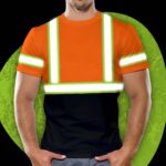 Hi Vis Shirts Reflective Orange Custom Name Safety Workwear Tee