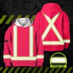 Hi Vis Reflective Kid's Basic Cross Custom Name Kids Hoodie Safety Workwear