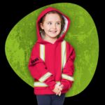 Hi Vis Reflective Kid's Basic Cross Custom Name Kids Hoodie Safety Workwear