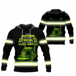 Hi Vis Trucker Loves Smell Of Diesel Real Reflective Personalized 3D All Over Printed Clothing For Truckers