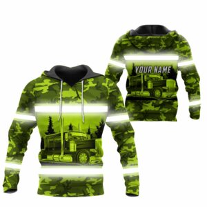 Hi Vis Truck On The Road Real Reflective Personalized 3D All Over Printed Clothing For Truckers, Trucker Wife