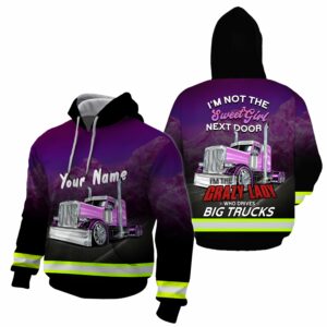 Hi Vis Lady Drives Big Trucks Real Reflective Personalized 3D All Over Printed Clothing For Truckers, Trucker Wife