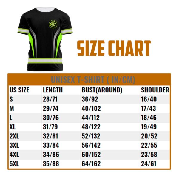Hi Vis Shirt Uniform Reflective Black Green Neon 2 Custom Name And Logo Safety Workwear For Company, Group, Team