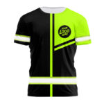 hi-vis-shirt-uniform-reflective-black-green-neon-custom-name-and-logo-mc-front